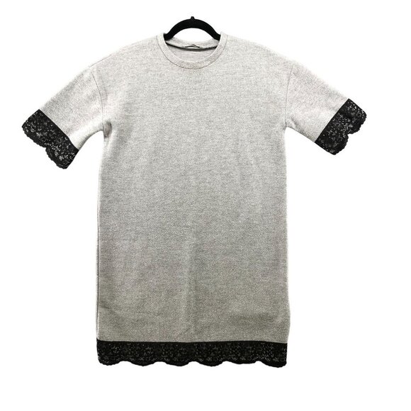 Zara Gray Boxy T-Shirt Tunic - Picture 1 of 11